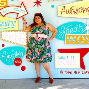 Flamingo skater dress 👗 🦩